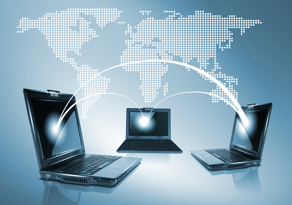Computers connected across distance