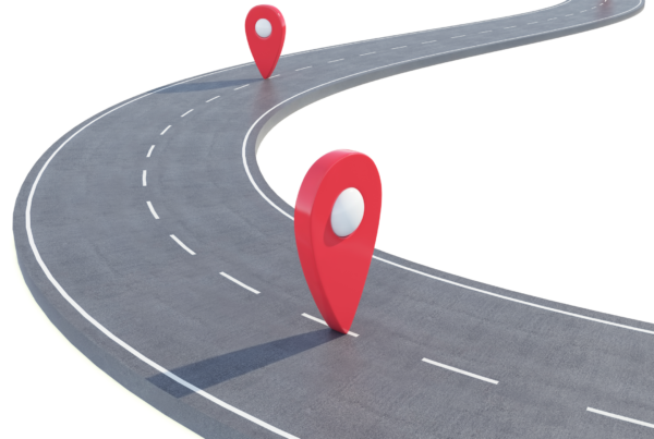 location pin on road