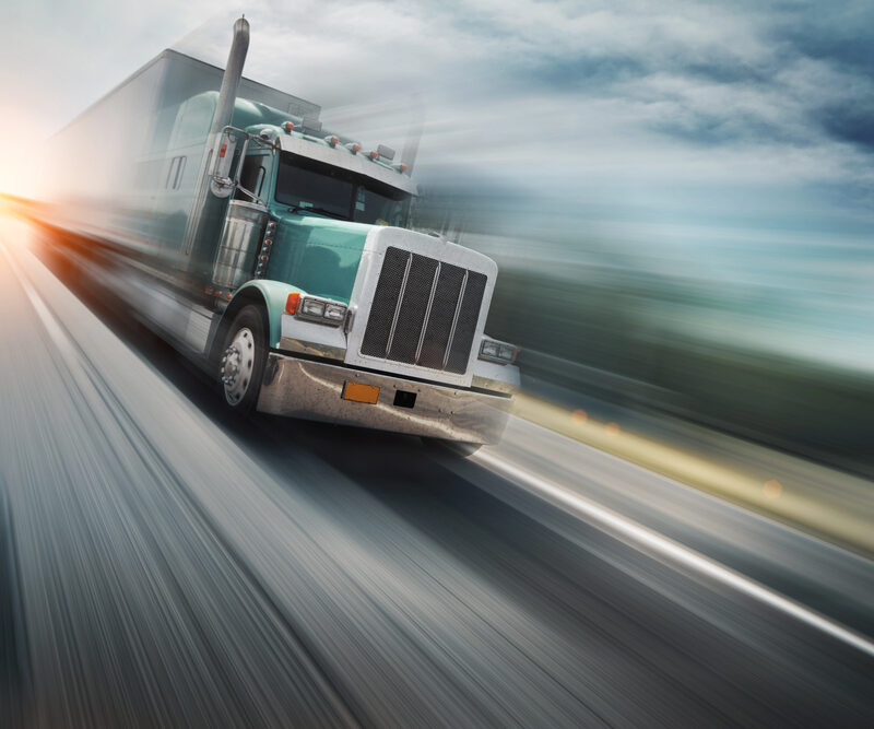 truck on freeway fast