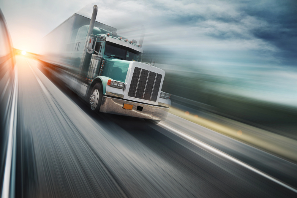 truck on freeway fast